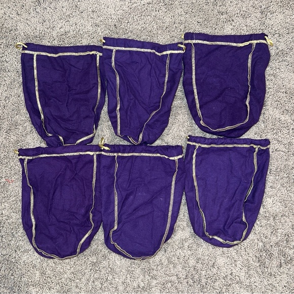 CROWN ROYAL PURPLE BAGS Lot of 6, 750 ml 9 inches Crafts Drawstring - Picture 2 of 4